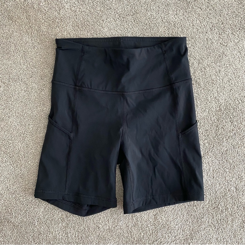 CRZ YOGA Black Bike Shorts for Women